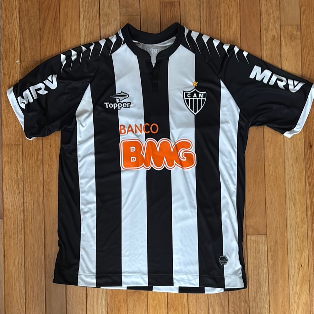 Black and White Topper Banco BMG Men's Jersey